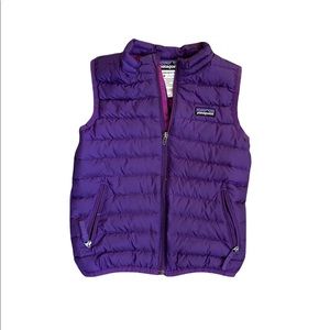 Patagonia kids girls purple down puffer vest size 4T